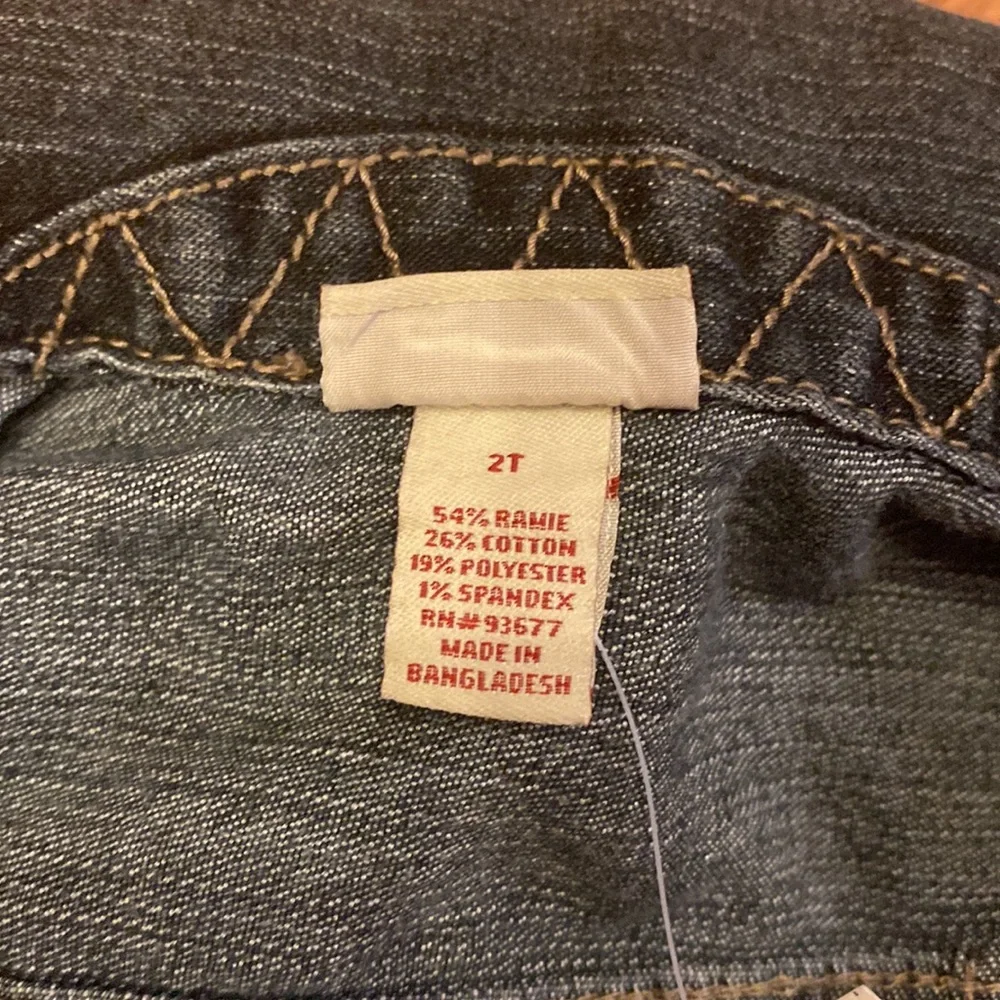 NWT Arizona Jeans distressed toddler denim jacket 2T